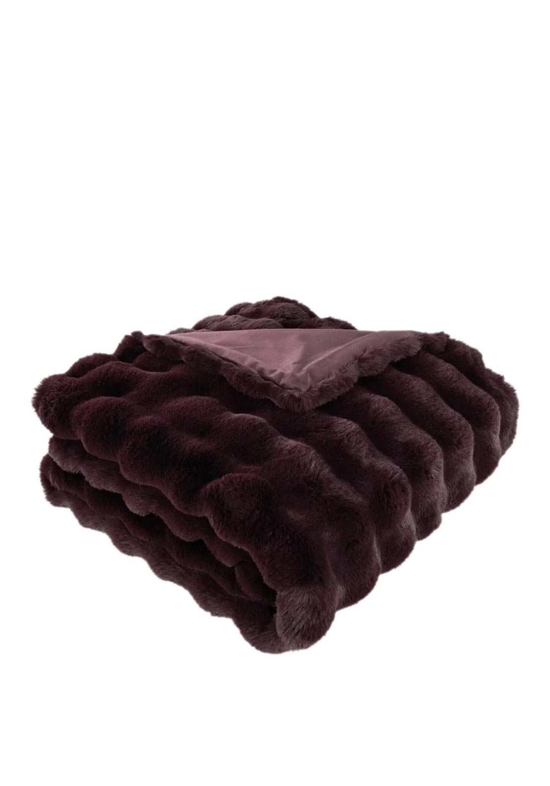 SOFT BUBBLE THROW FAUX RABBIT AUB 150 X 200