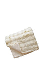 SOFT SQUARE TEXTURED THROW IN FAUX RABBIT NAT