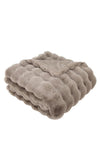 SOFT BUBBLE THROW FAUX RABBIT TAUPE 150 X 200