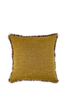 PIPED LINEN LIKE WITH FRINGES WHISKEY 45 X 45
