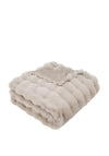 Malini Raffles Faux Fur Throw, Beige