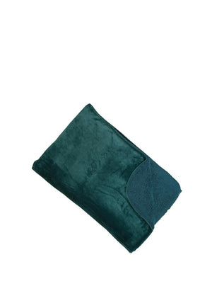 Malini Cosy Faux Fur Throw, Teal Green