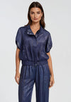 Malissa J Voile Short Sleeve Jacket, Navy