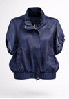 Malissa J Voile Short Sleeve Jacket, Navy