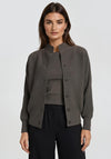 Malissa J One Size Pleated Jacket, Brown