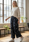 MALISSA J CRINKLE CROPPED WIDE LEG TRS