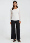 Malissa J One Size Wide Leg Pleated Trousers, Black