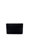 Valentino Ring Re Small Pebbled Card Holder, Black