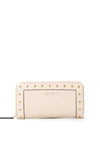 Valentino Megeve Studded Wallet, Ecru