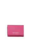 Valentino Ring Re Small Pebbled Wallet, Fuchsia
