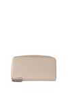 Valentino Large Pebbled Zip Around Purse, Ecru