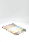 McNutt of Donegal Lambswool Check XL Throw, Coastal