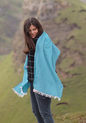 McNutt of Donegal Marino Cashmere Paris Scarf, Amalfi