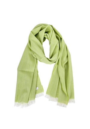 McNutt of Donegal Marino Cashmere Paris Scarf, Lime