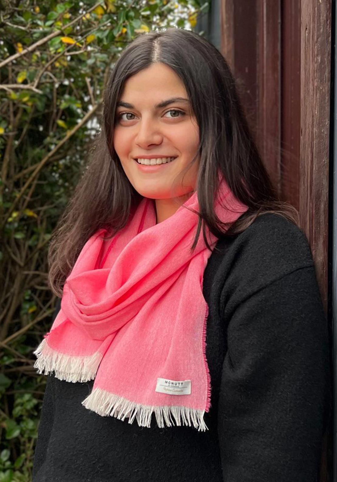McNutt of Donegal Marino Cashmere Paris Scarf, Watermelon