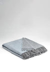 McNutt Of Donegal Collection Starlight Blue Throw, Grey & Blue
