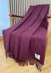 McNutt of Donegal ForeverWool Throw, Plum
