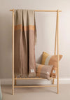 McNutt Of Donegal Seville Linen Throw, Beige & Tan