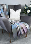 McNutt Of Donegal Merino Lambswool XL Coastal Check Throw, Natural
