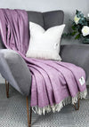 McNutt Of Donegal Merino Lambswool Spotted Throw, Pink