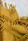 McNutt Of Donegal Lambswool Tweed Inishbofin Throw, Yellow Mustard