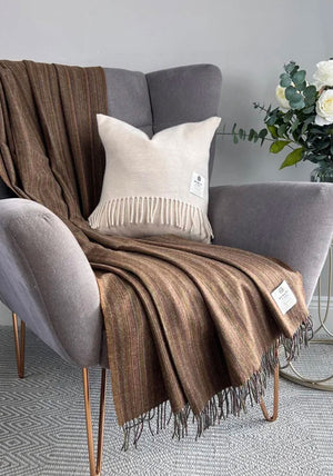 McNutt of Donegal Camouflage Throw, Brown Multi