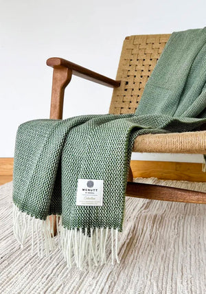 McNutt of Donegal Collection Throw, Moss Green