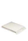 Mc Nutt Of Donegal XL Linen Herringbone Throw, Linen Cream