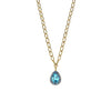 Dyrberg/Kern Metta Teardrop Aqua Crystal Necklace, Gold
