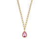 Dyrberg/Kern Metta Teardrop Light Rose Crystal Necklace, Gold