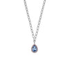 Dyrberg/Kern Metta Teardrop Light Blue Crystal Necklace, Silver