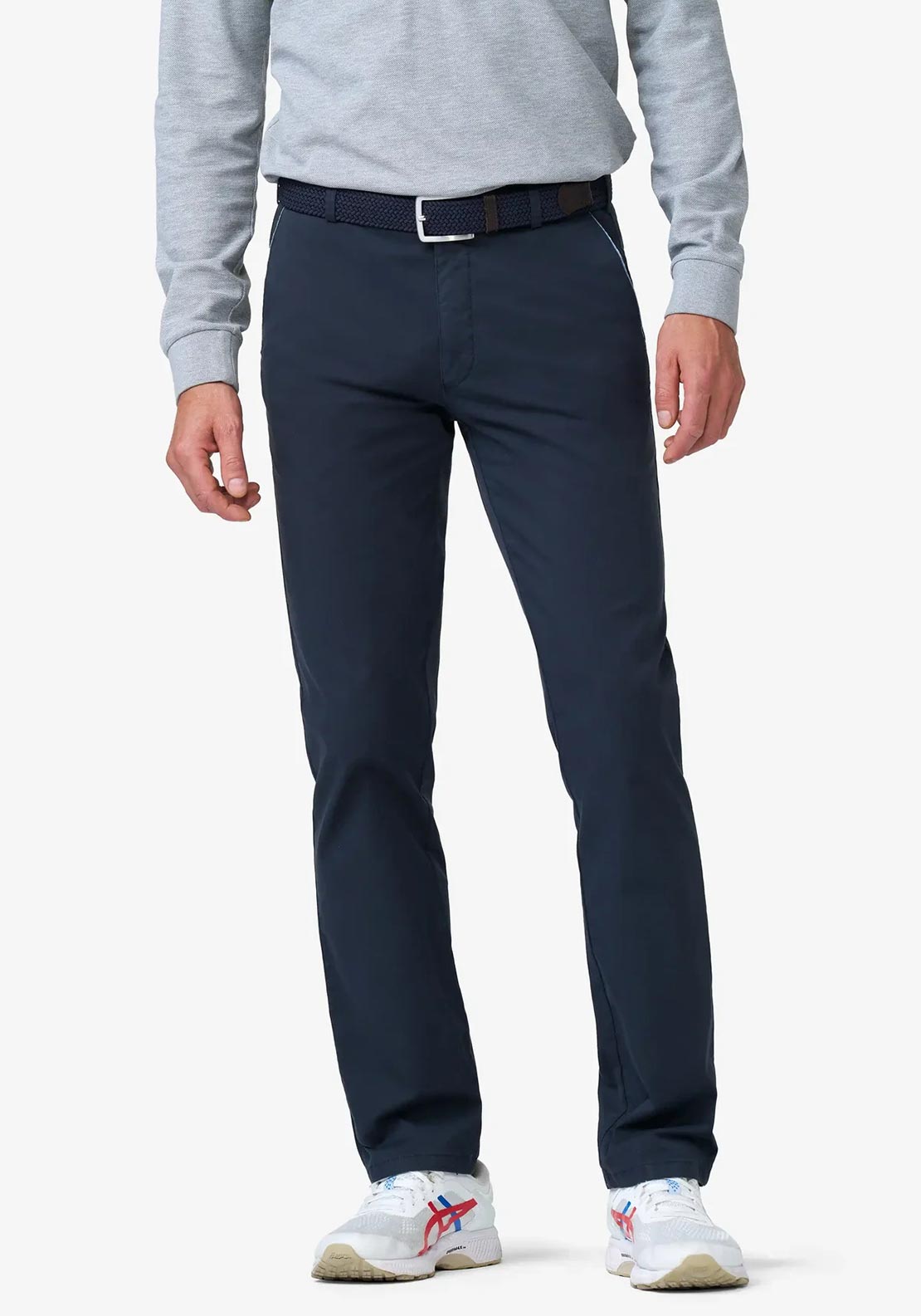 Meyer Oslo Premium Strech Cotton Chinos, Navy