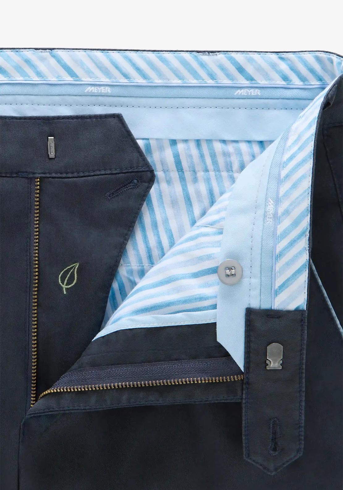 Meyer Oslo Premium Strech Cotton Chinos, Navy