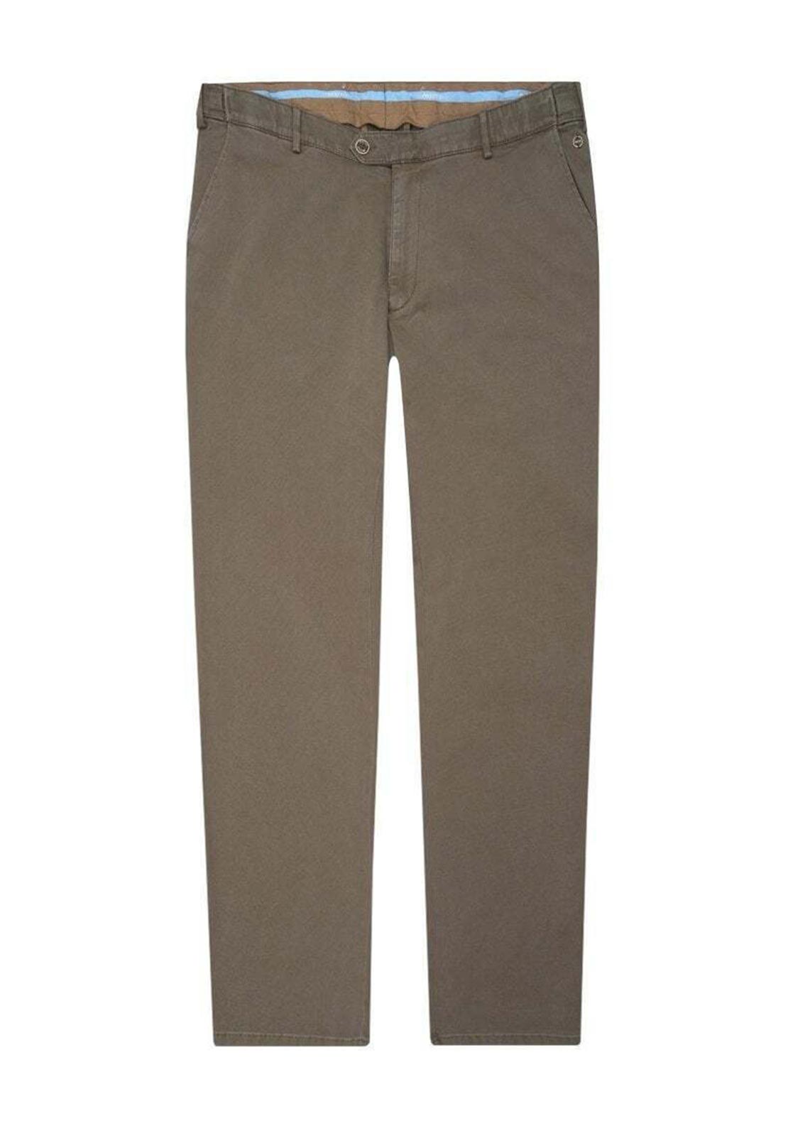 Meyer Oslo Premium Strech Cotton Chinos, Dark Taupe