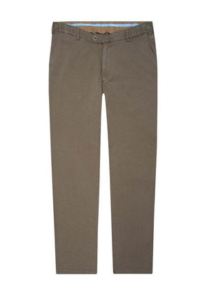 Meyer Oslo Premium Strech Cotton Chinos, Dark Taupe