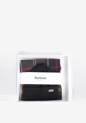 Barbour Swinton Hat & Galingale Tartan Scarf Gift Set