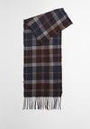 Barbour Swinton Hat & Galingale Tartan Scarf Gift Set, Grey & Brown Multi