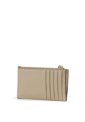 MICHAEL Michael Kors Jet Set Pebbled Leather Card Holder, Beige