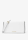 MICHAEL Michael Kors Bryant Pebbled Leather Convertible Pochette Crossbody Bag, Optic White