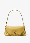 MICHAEL Michael Kors Bryant Large Textured Leather Shoulder Bag, Chartreuse