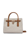 MICHAEL Michael Kors Hamilton Moderne Logo Small Satchel Bag, Off White