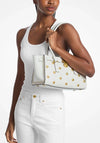 MICHAEL Michael Kors Hamilton Studded Shoulder Bag, White