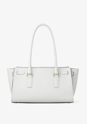 MICHAEL Michael Kors Hamilton Studded Shoulder Bag, White
