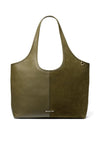 MICHAEL Michael Kors Large Henly Leather & Suede Tote Bag, Green