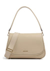 MICHAEL Michael Kors Holmes Medium Pebbled Leather Satchel Bag, Beige