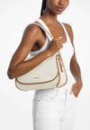 MICHAEL Michael Kors Freddie Logo Small Dome Satchel Bag, Off White Multi