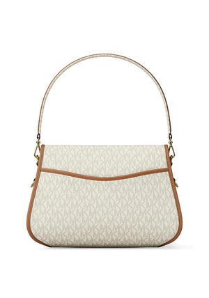 MICHAEL Michael Kors Holmes Medium Logo Satchel Bag, Off White Multi