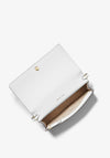 MICHAEL Michael Kors Jet Set Pebbled Leather Crossbody Bag, Optic White
