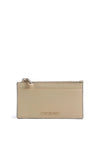 MICHAEL Michael Kors Jet Set Pebbled Leather Card Holder, Beige