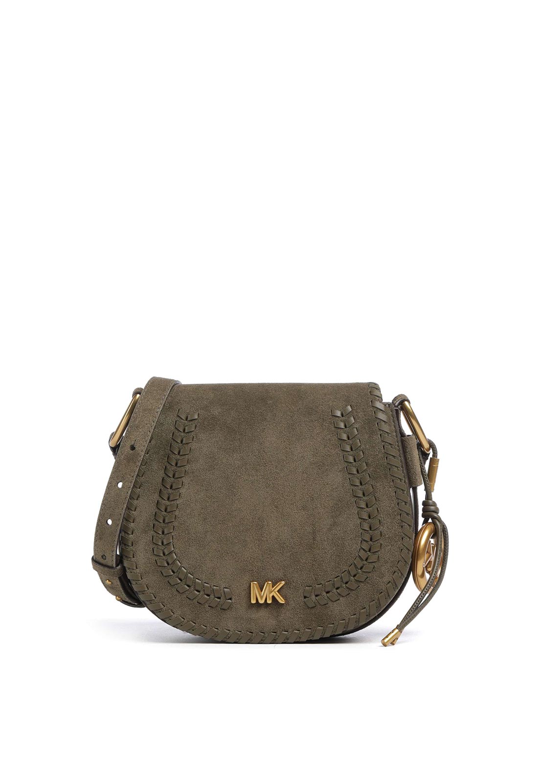 MICHAEL Michael Kors Joise Medium Whipstitched Saddle Bag, Loden Green